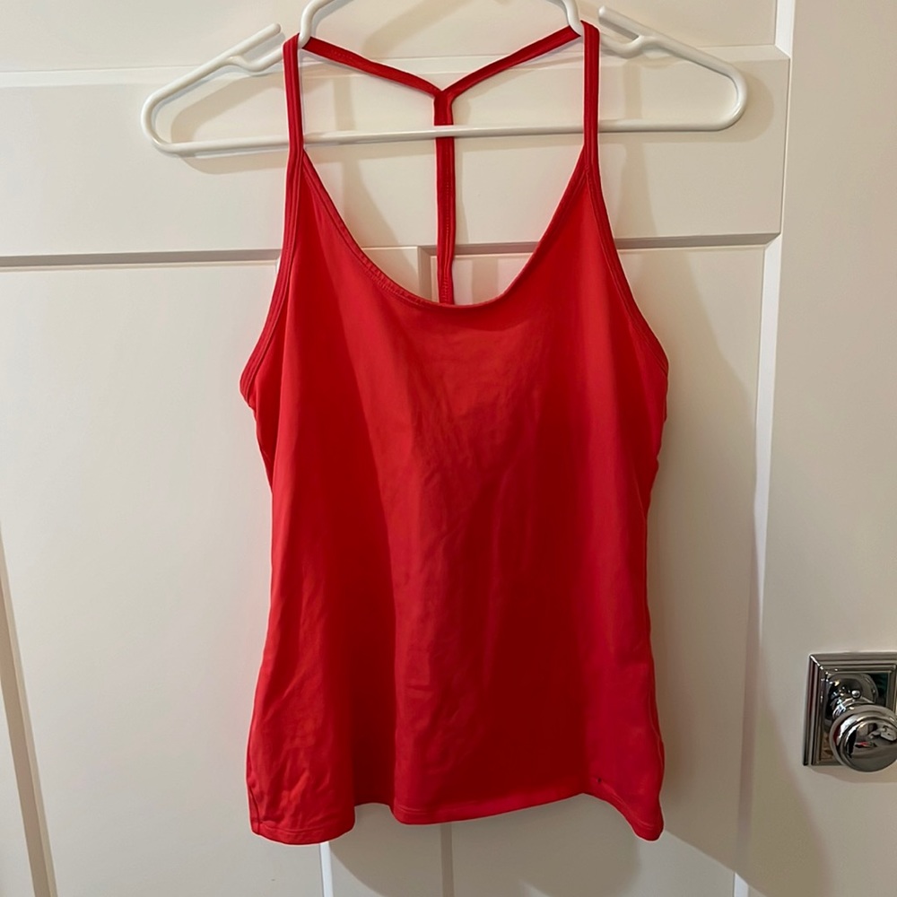 red nike sports tank top